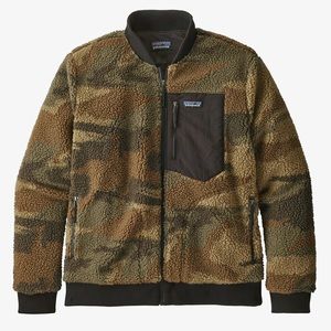 PATAGONIA RETRO-X FLEECE BOMBER JACKET KANSAS SKY CLASSIC TAN CAMO —